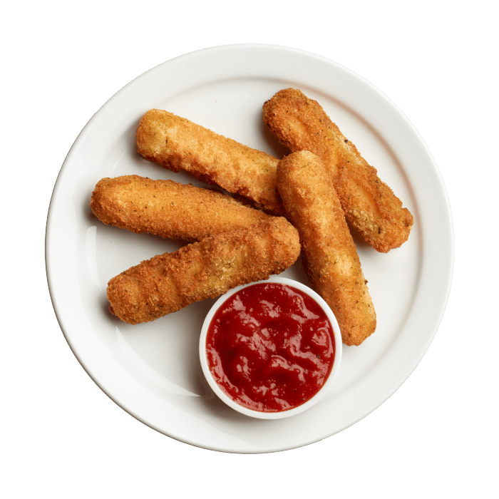 5 bâtonnets de fromage avec sauce